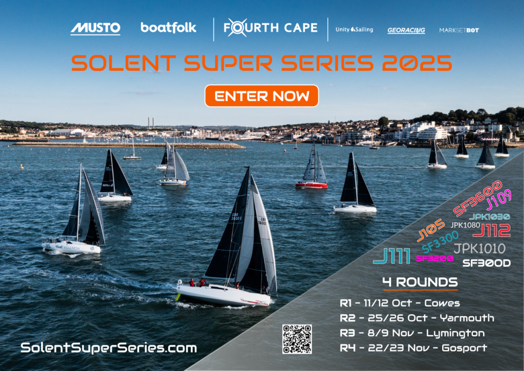 Solent super series race yacht